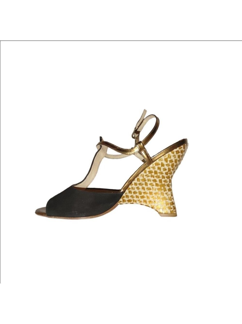 Paco Gil Peep Toe Wedge Sandals Size 41